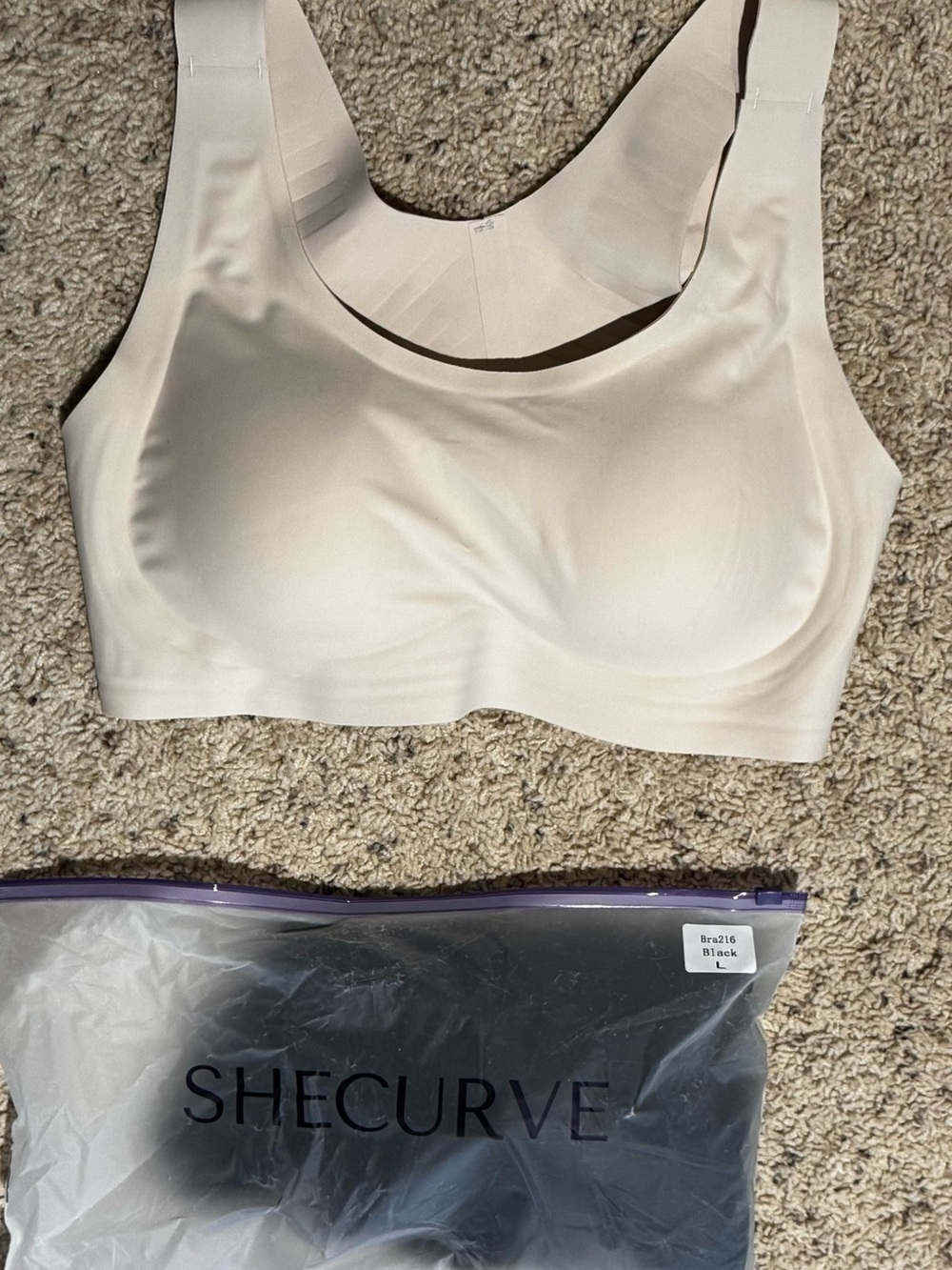 Shecurve New 2 bras 1 Black & 1 Nude Large Front Closure cross Posture wireless